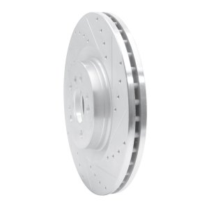 Mercedes-Benz ML320 Brake Rotor (1) - Front Right - R1 Concepts - Drilled & Slotted - Silver - `06-`12